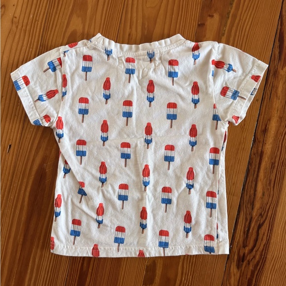 Kids Popsicle Print Tee - White and Red - Picture 3 of 3